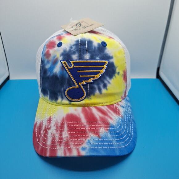 St Louis Blues Tie Dye Trucker Snapback Patch Hat Cap NHL The Game Cotton - Picture 1 of 7
